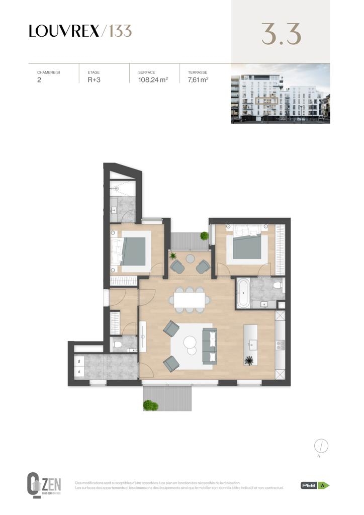 Appartement à  à Liège 4000 391400.00€ 2 chambres 108.24m² - annonce 57886