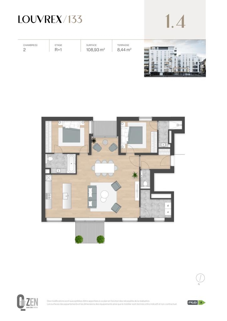 Appartement à  à Liège 4000 381100.00€ 2 chambres 108.93m² - annonce 57887