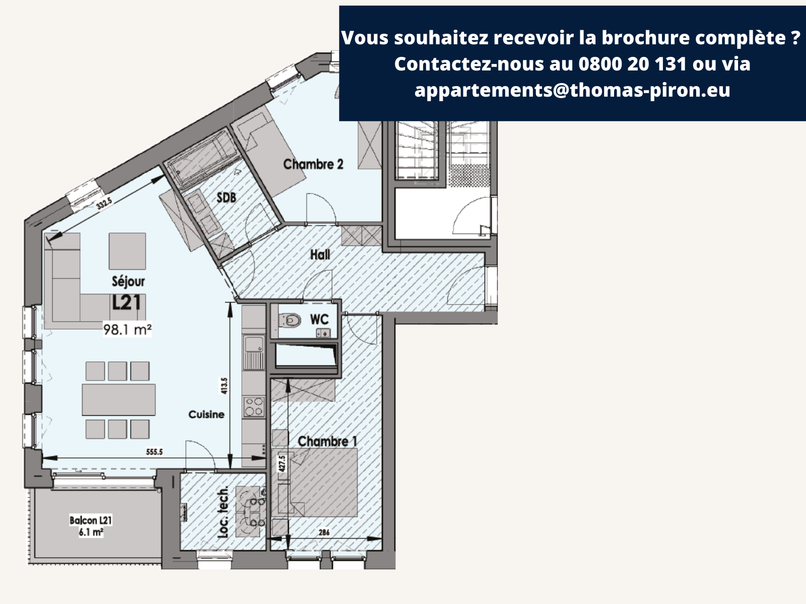 Appartement à vendre à Eupen 4700 0.00€ 2 chambres 98.00m² - annonce 108384